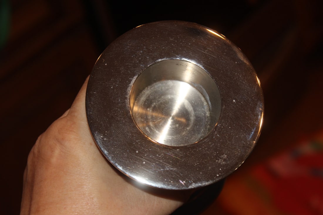 Enamel and Silverplate Candle Stick? - 5