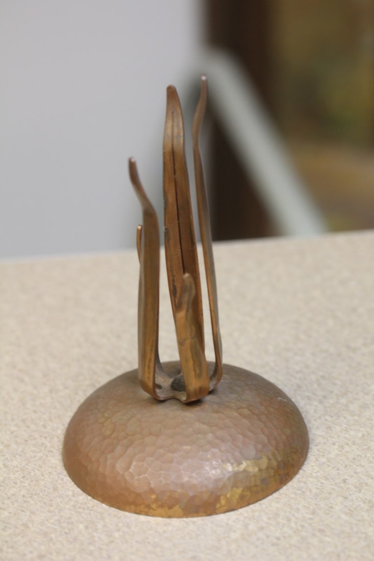 Arts and Crafts Era Copper Holder - 2