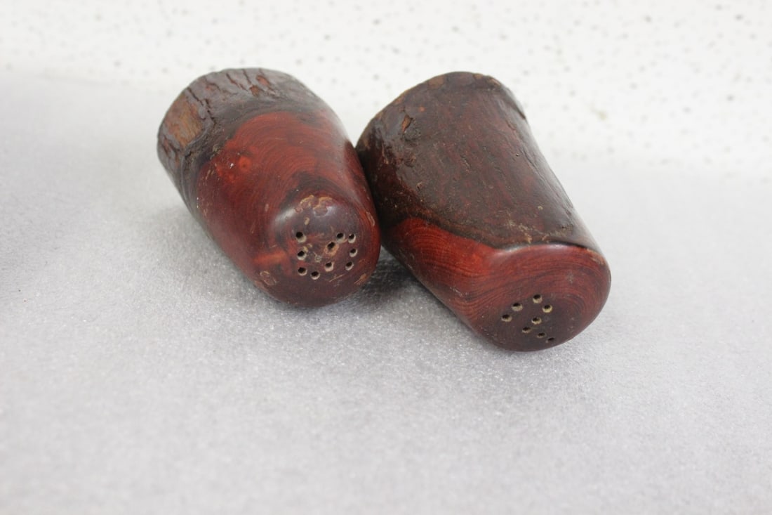 Pair of Wooden Salt and Pepper Shakers - 3