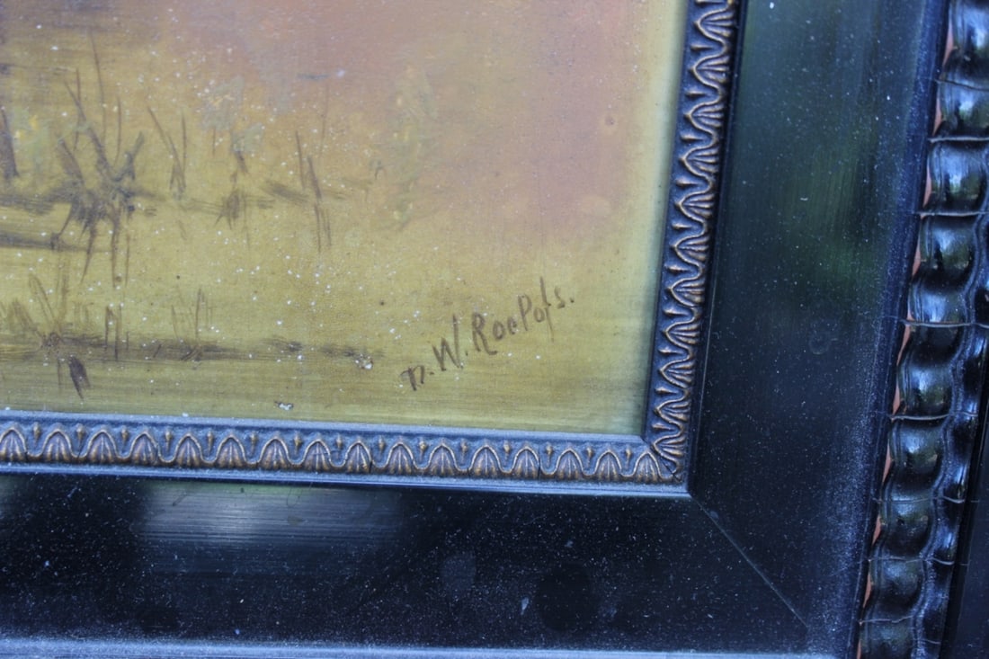 A Painting on Porcelain - Signed: Roepofs - 9