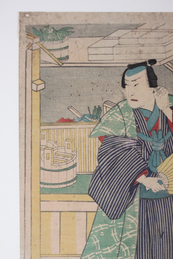 Kunichika Japanese Woodblock Print - 6