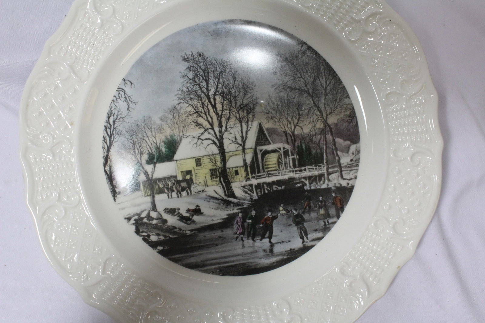 A Currie and Ives Ceramic Plate - 2