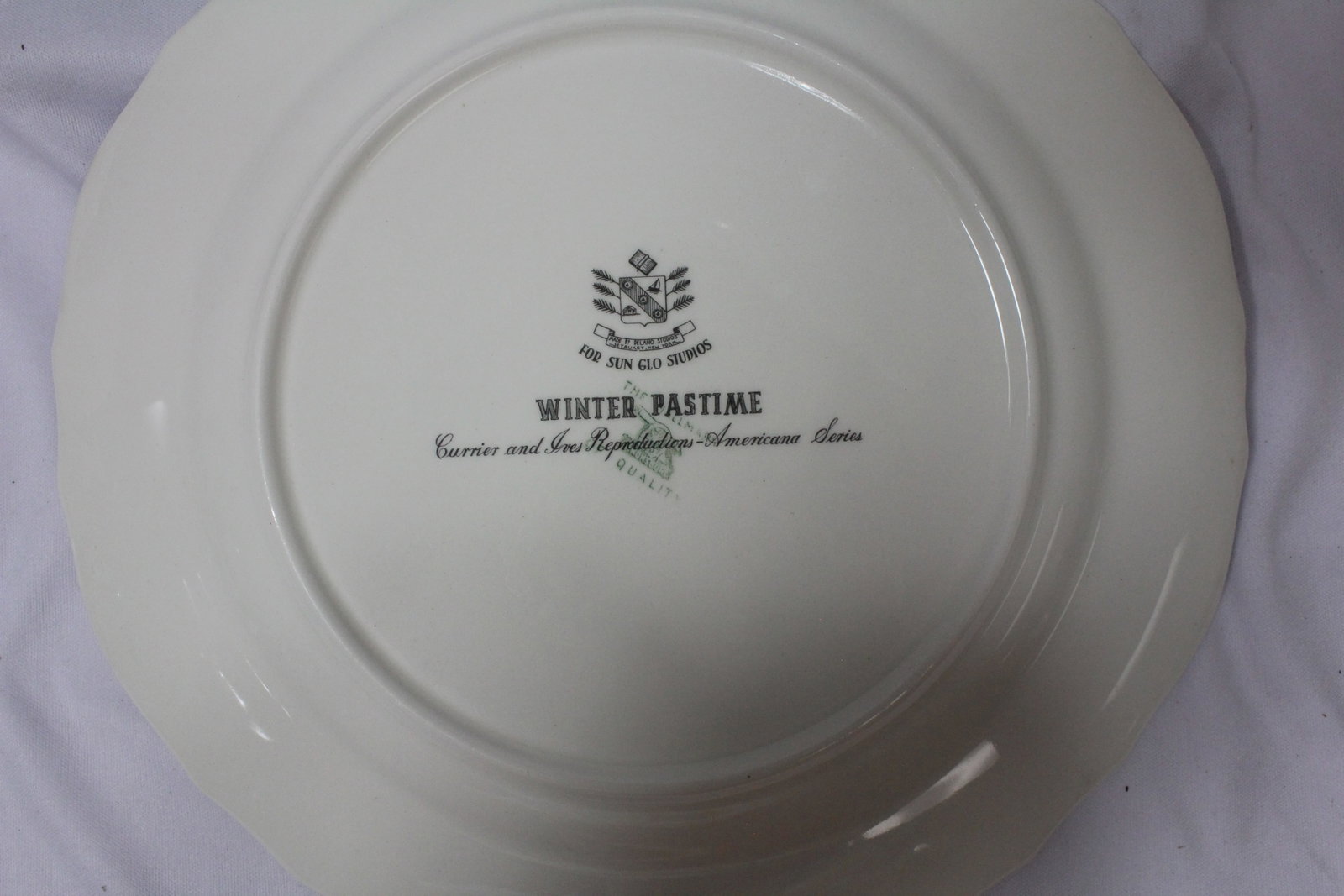 A Currie and Ives Ceramic Plate - 3