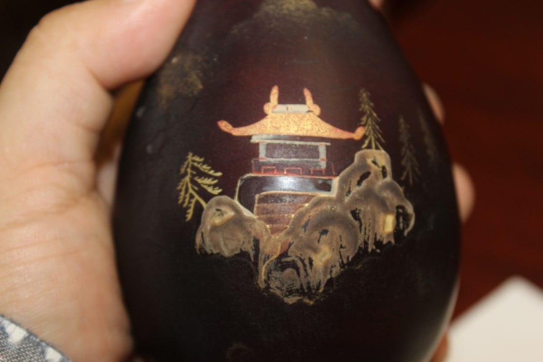 A Japanese Lacquer Hand Painted Vase - 7