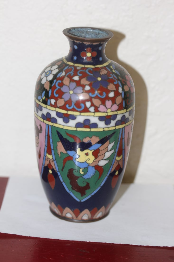 Antique Japanese Cloisonne Vase - 2