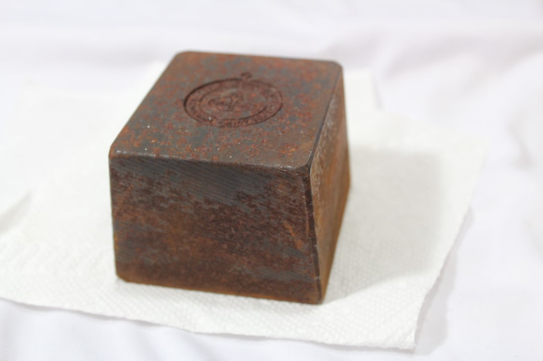 A Solid Cast Iron Mold?Stamp?: very heavy - 2 1/2" x 2 3/4"