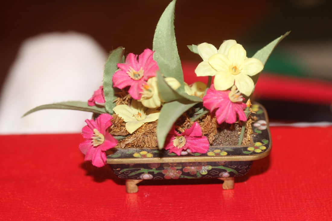 Small Cloisonne Plant Pot - 2