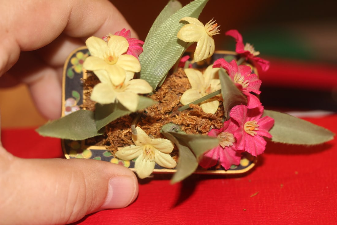 Small Cloisonne Plant Pot - 5