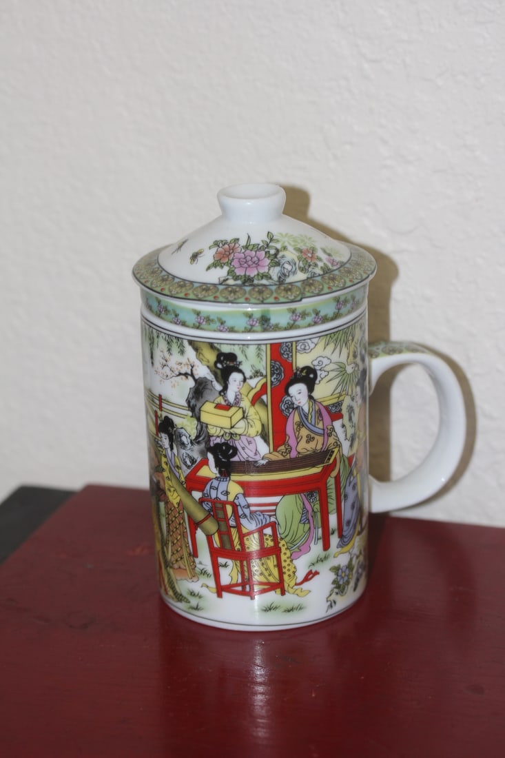 Chinese Tea Mug with Strainer - 2