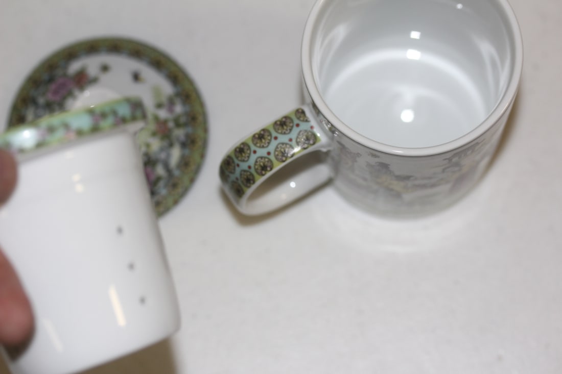 Chinese Tea Mug with Strainer - 7