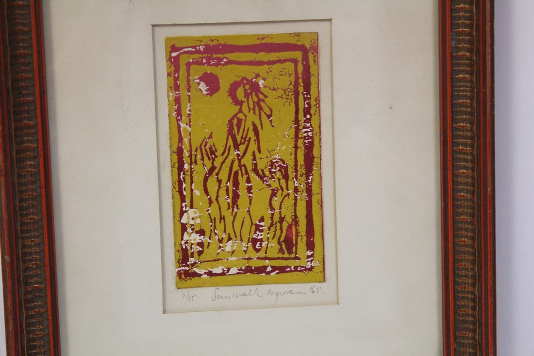 A Hand Pencil Litograph - signed - 4