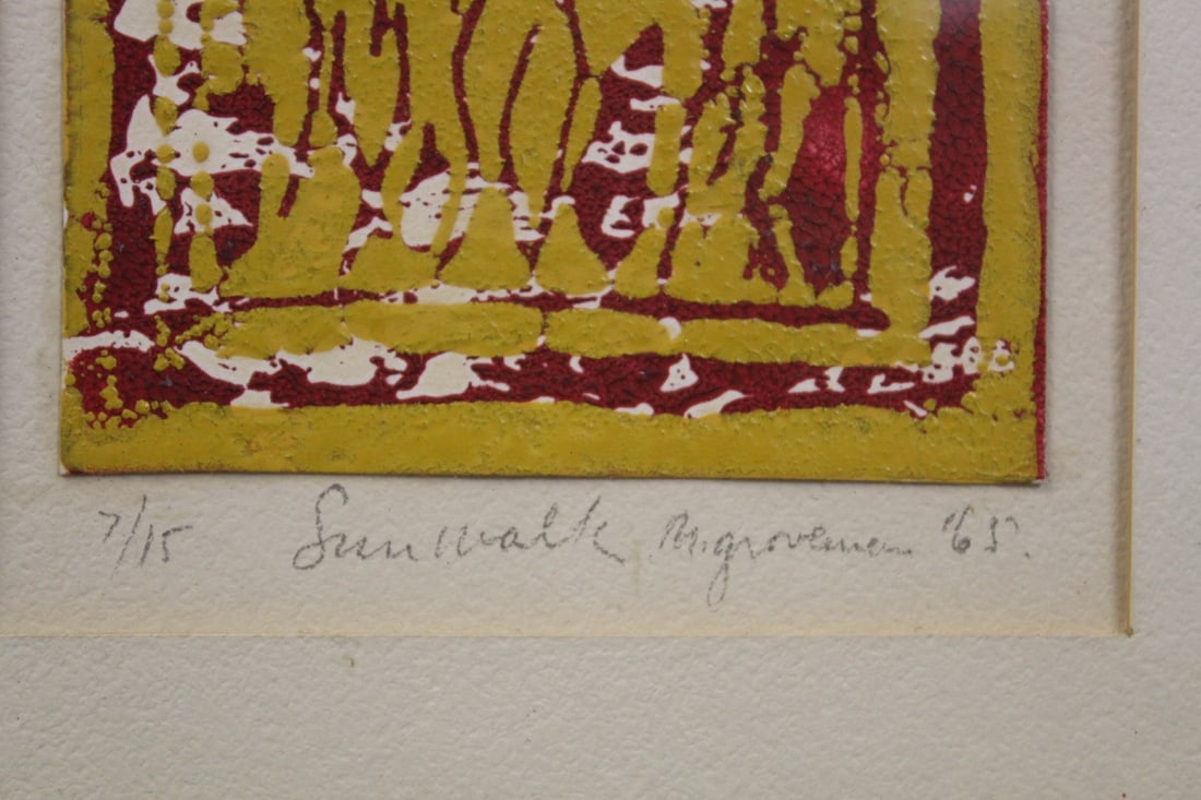 A Hand Pencil Litograph - signed - 5