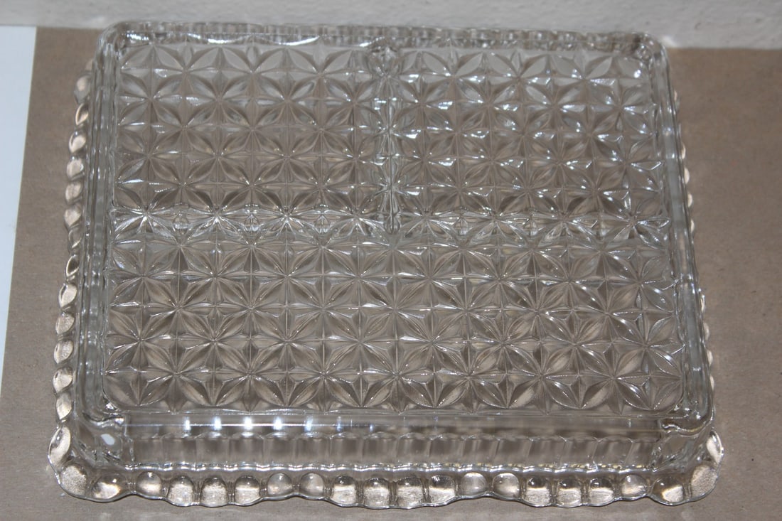 A Pressed Glass Tray - 2