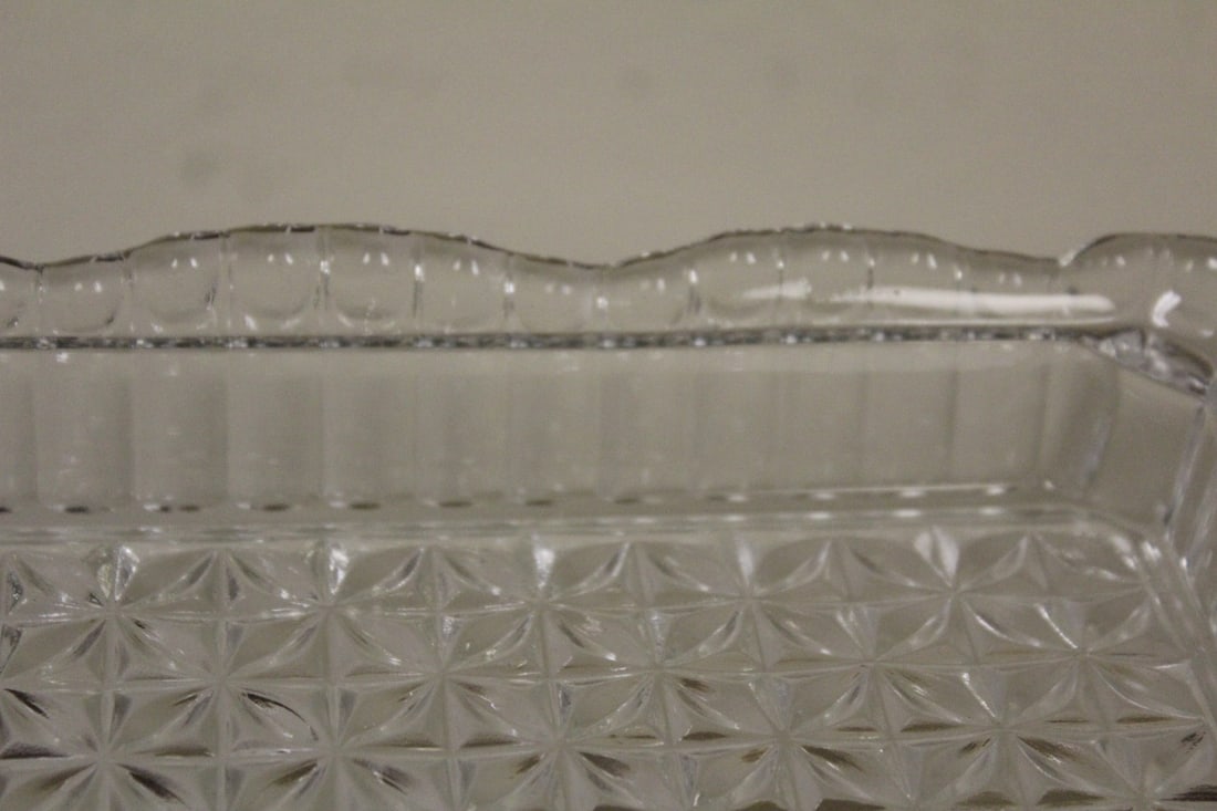 A Pressed Glass Tray - 5