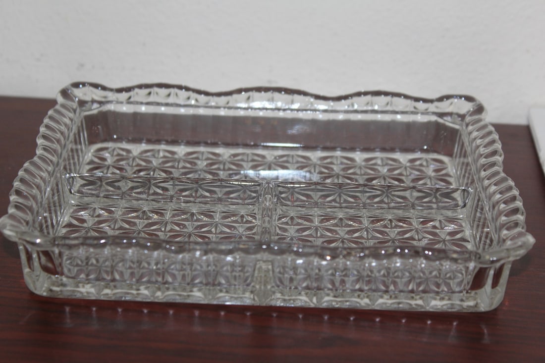 A Pressed Glass Tray - 6