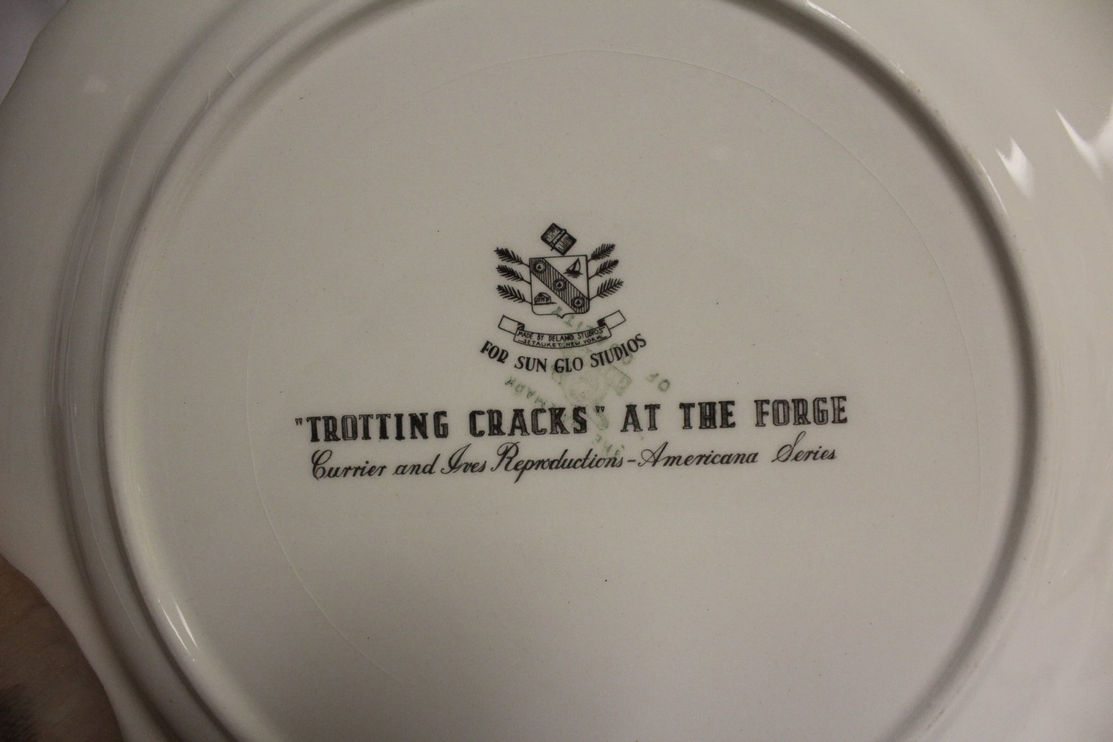 A Currie and Ives Ceramic Plate - 3