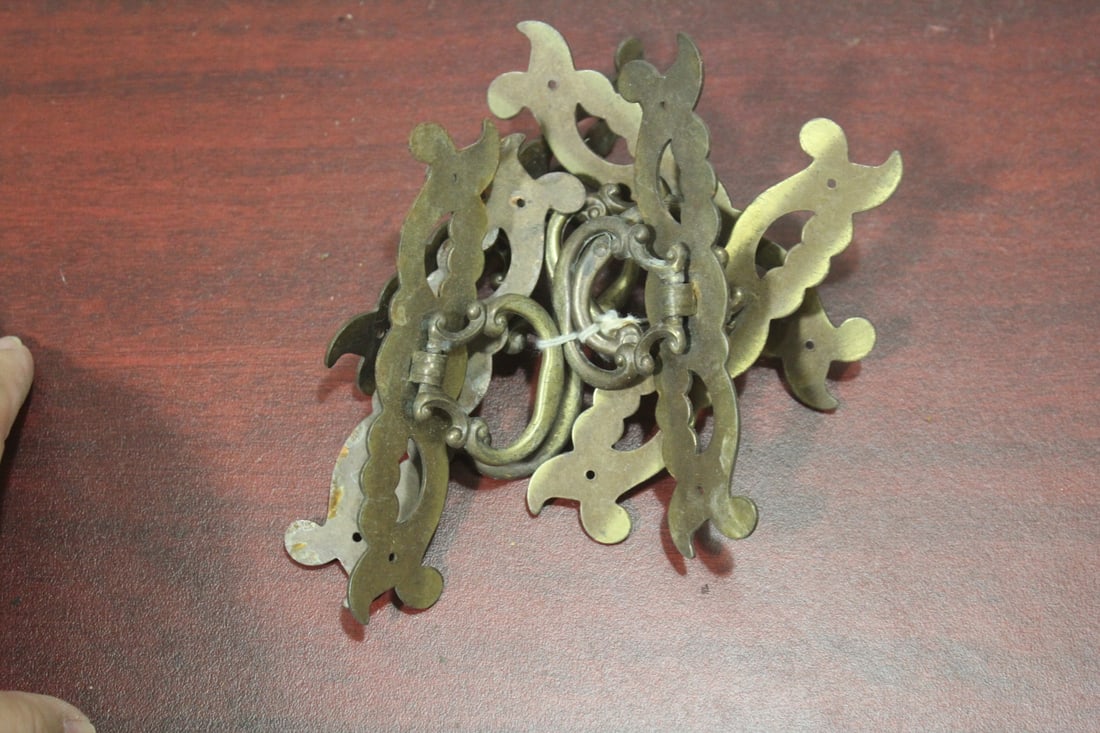 Set of Six Antique Drawer Pulls - 4
