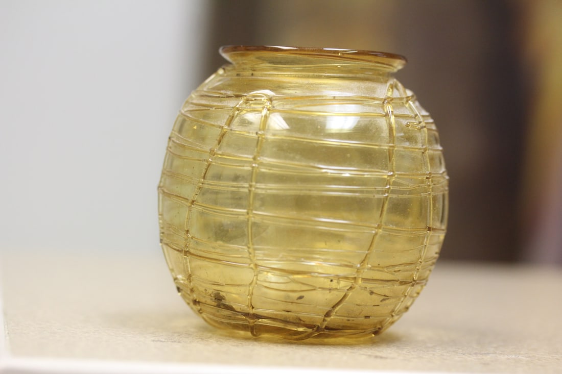 Antique or Vintage Art Glass with String Work - 2