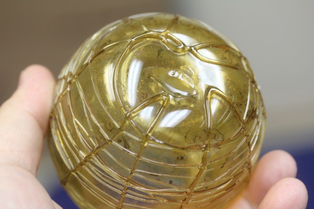 Antique or Vintage Art Glass with String Work - 5