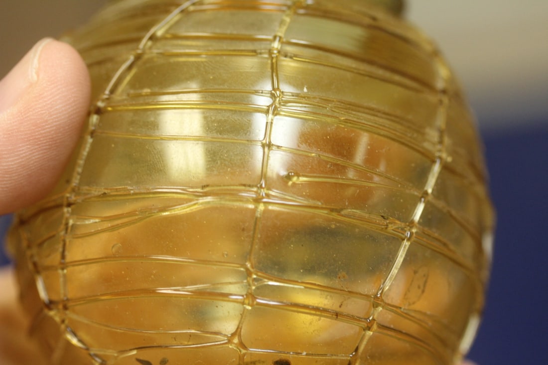 Antique or Vintage Art Glass with String Work - 6
