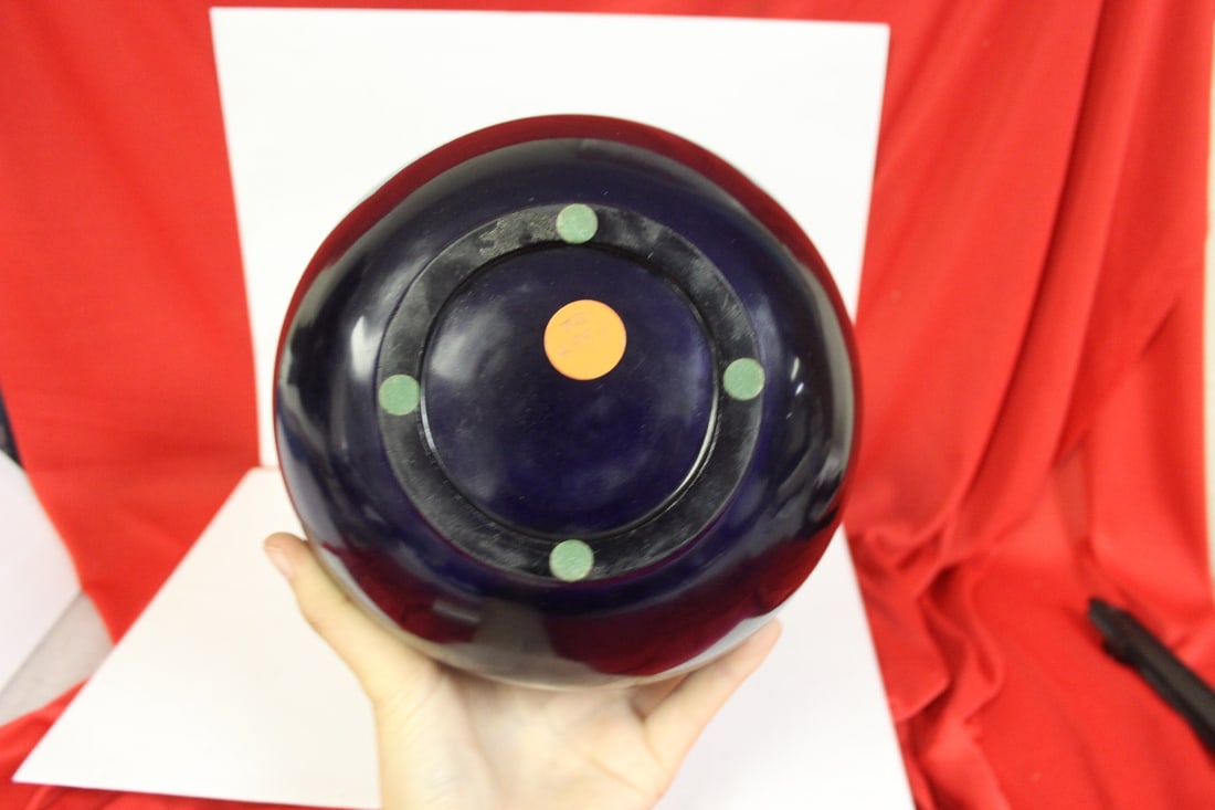 A Chinese Peking Glass Cobalt Blue Monochrome Vase - 3