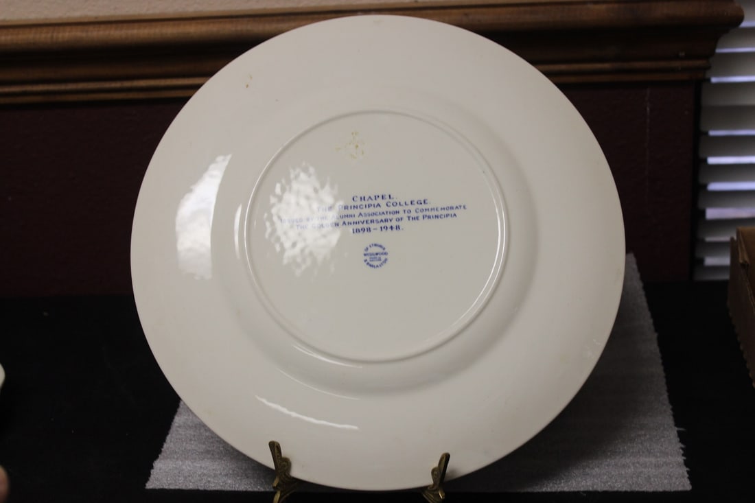 A Wedgwood Chapel Blue and White Collage Plate - 3