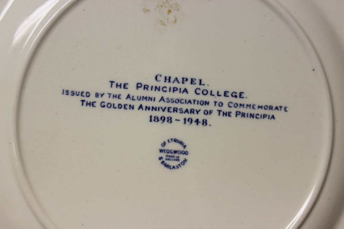 A Wedgwood Chapel Blue and White Collage Plate - 4