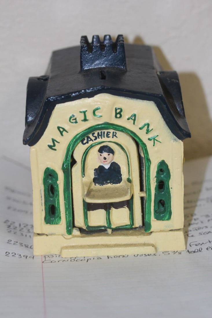 Cast Iron Mechanical Bank: 5" tall