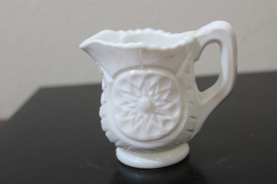 A Small Milk Glass Pitcher - 3