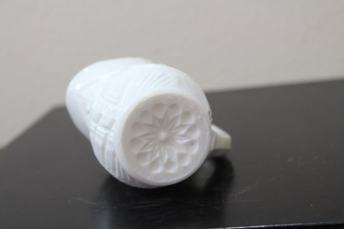 A Small Milk Glass Pitcher - 6