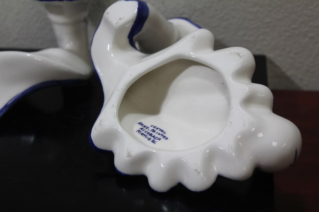A Pair of Portugese Alcobach Candlesticks - 5