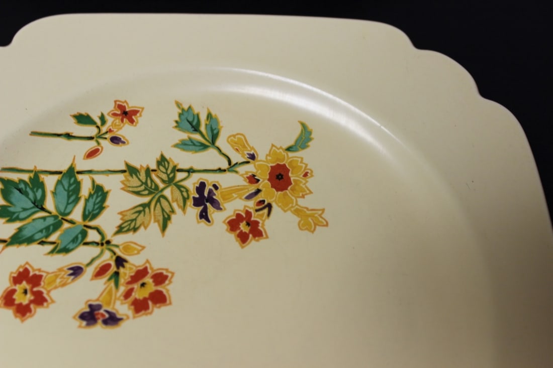 Lot or Set of Six Vintage Square Plates - 7