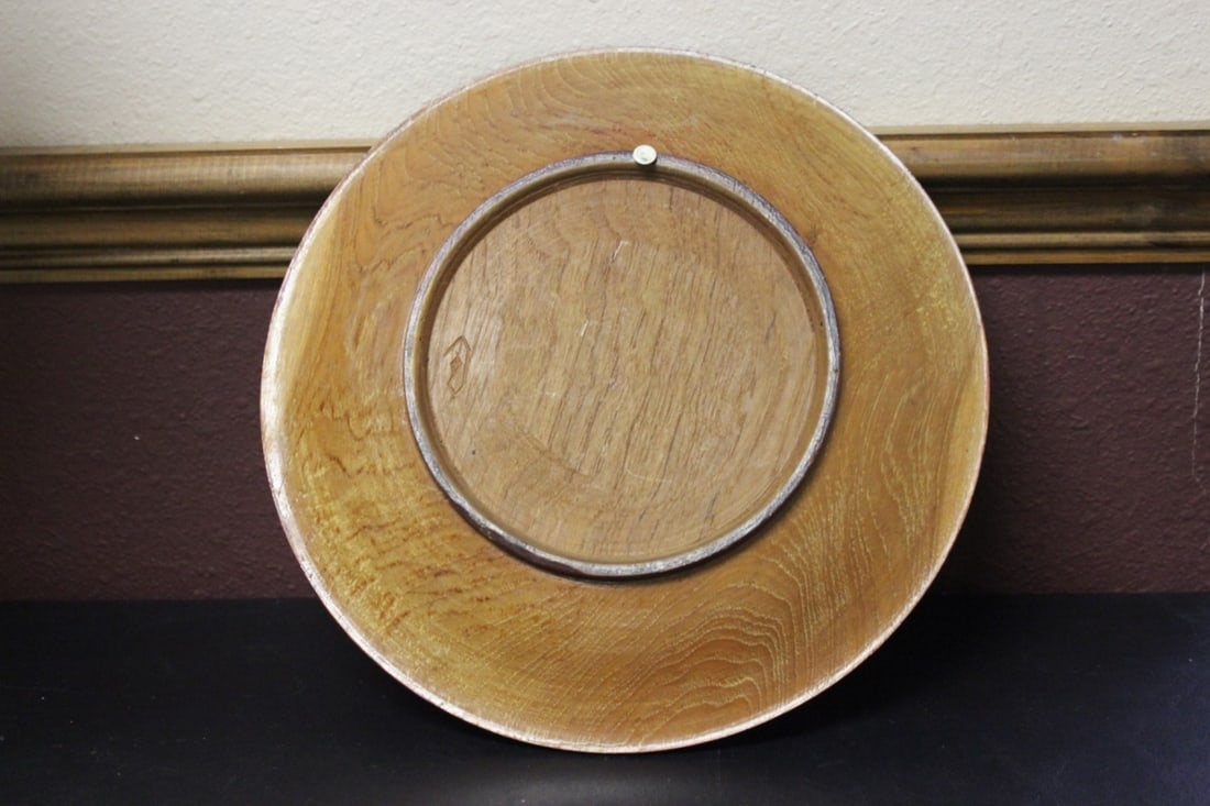 A Carved Wooden Plate - 5