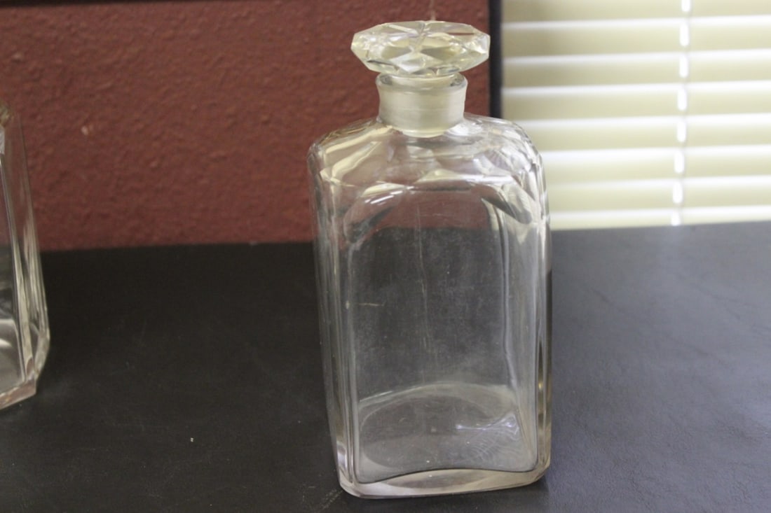 A Clear Facet Cut Decanter - 2