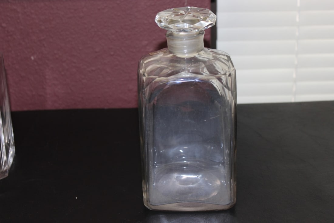 A Clear Facet Cut Decanter - 3
