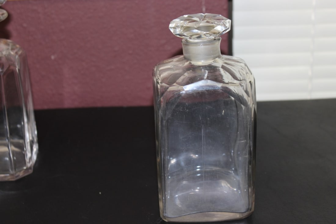 A Clear Facet Cut Decanter - 4