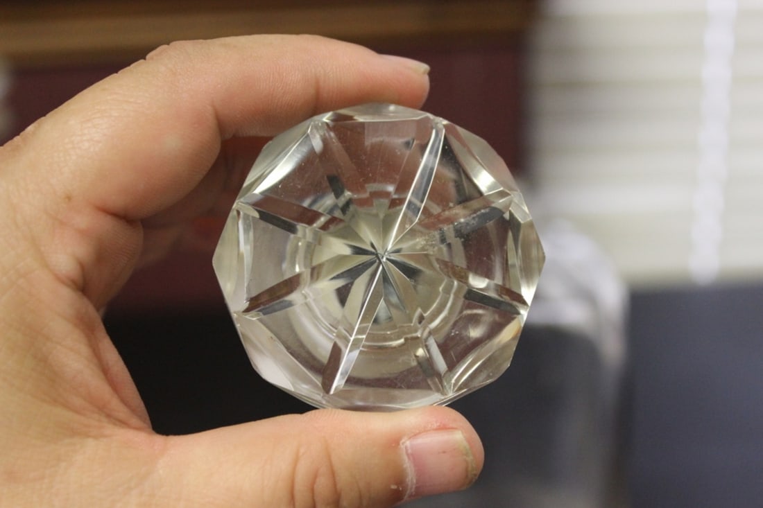 A Clear Facet Cut Decanter - 5