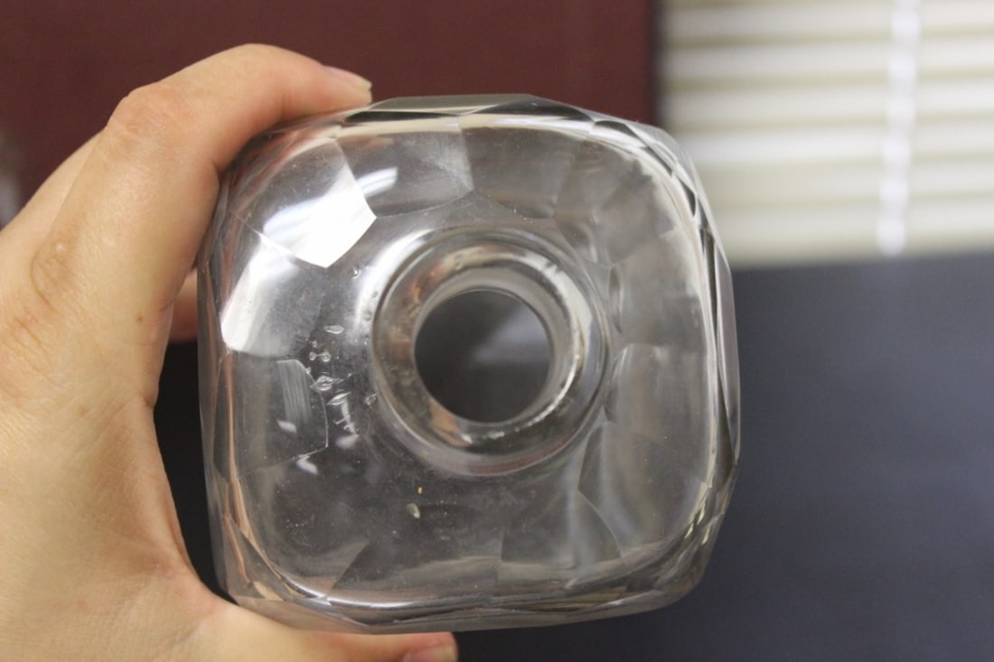 A Clear Facet Cut Decanter - 7