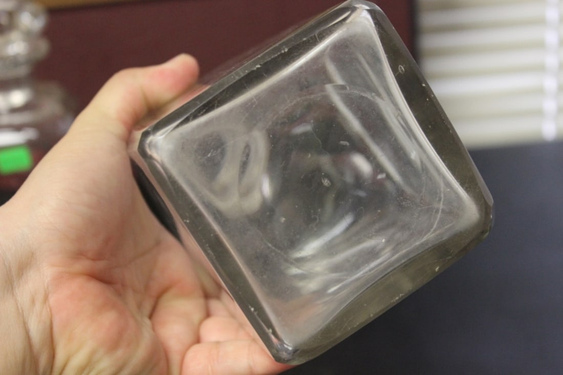 A Clear Facet Cut Decanter - 8