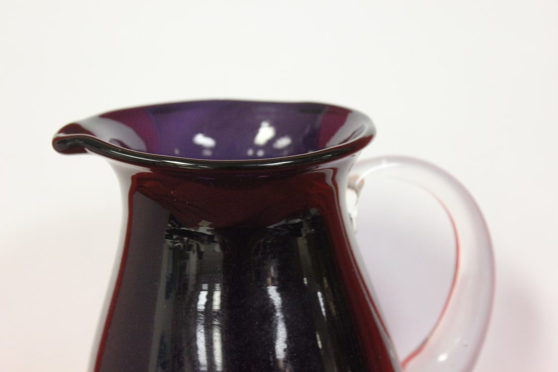 An Amethyst Glass Pitcher - 2