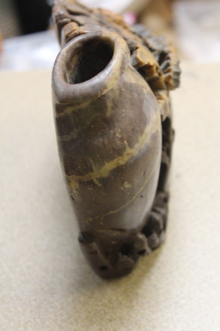 Well Carved Soap Stone Vase - 3