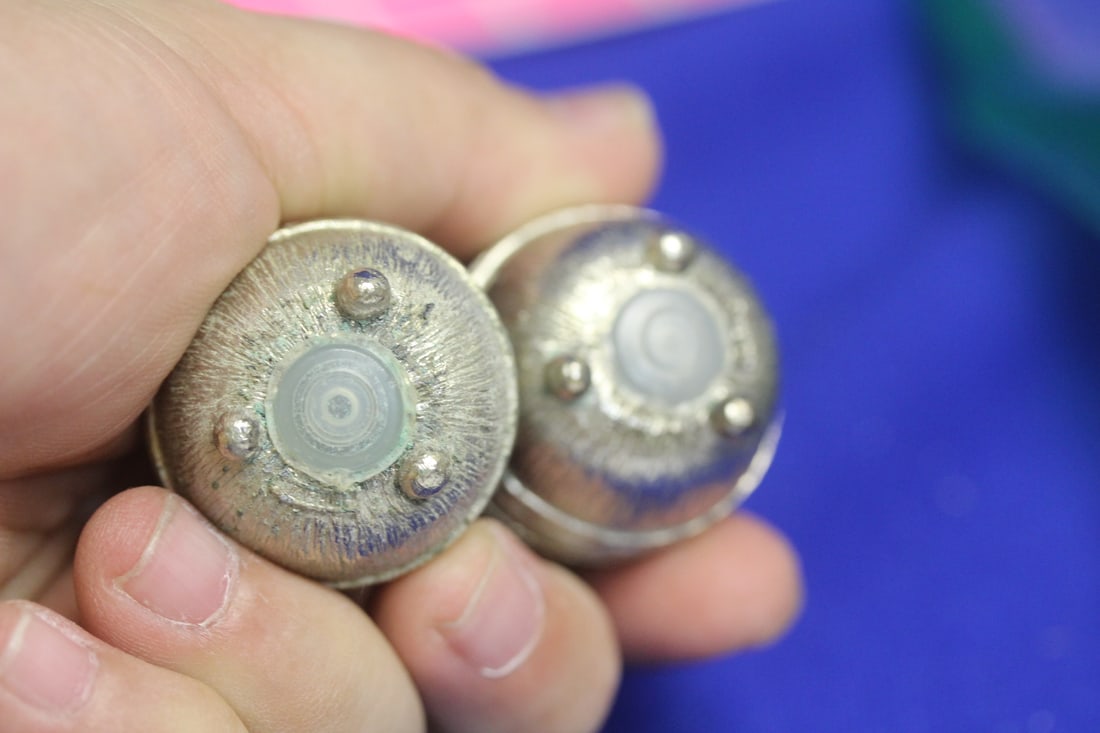 Pair of Metal Salt and Pepper Shakers - 5