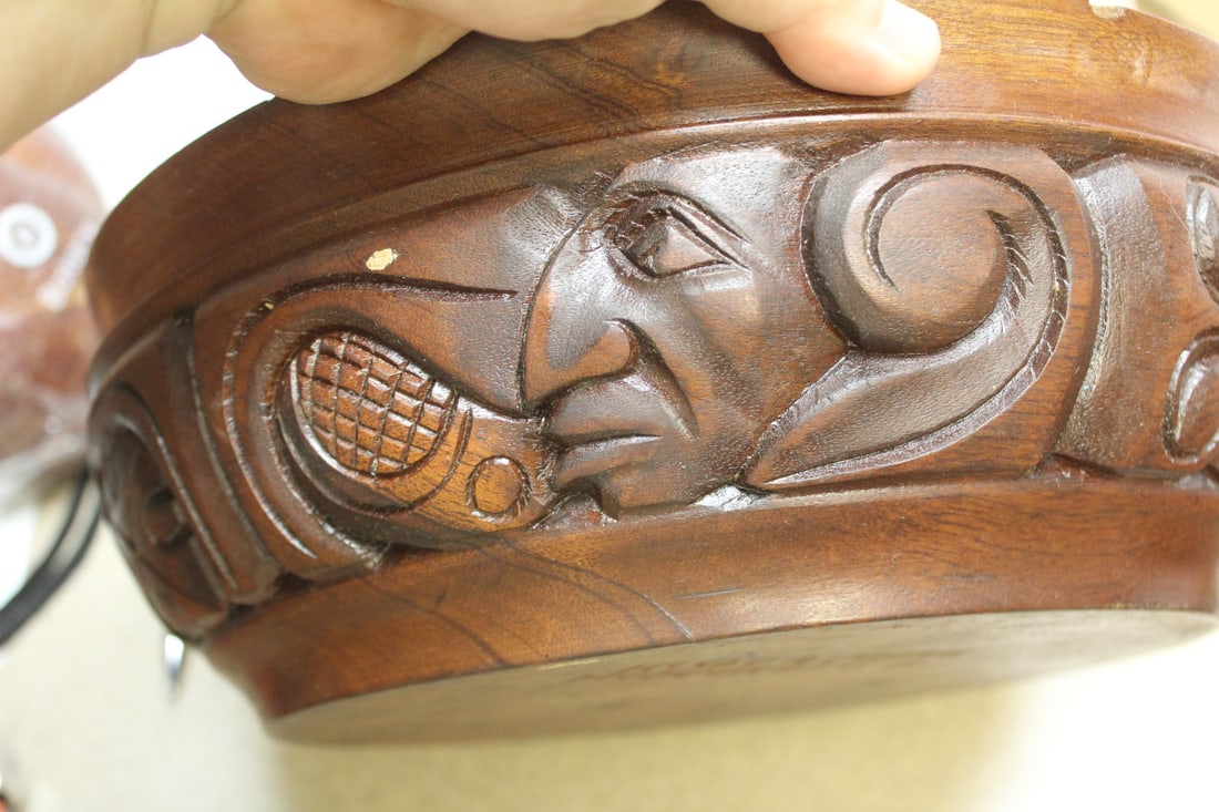 Carved Bowl by Hecho Amano and Ladel - 3