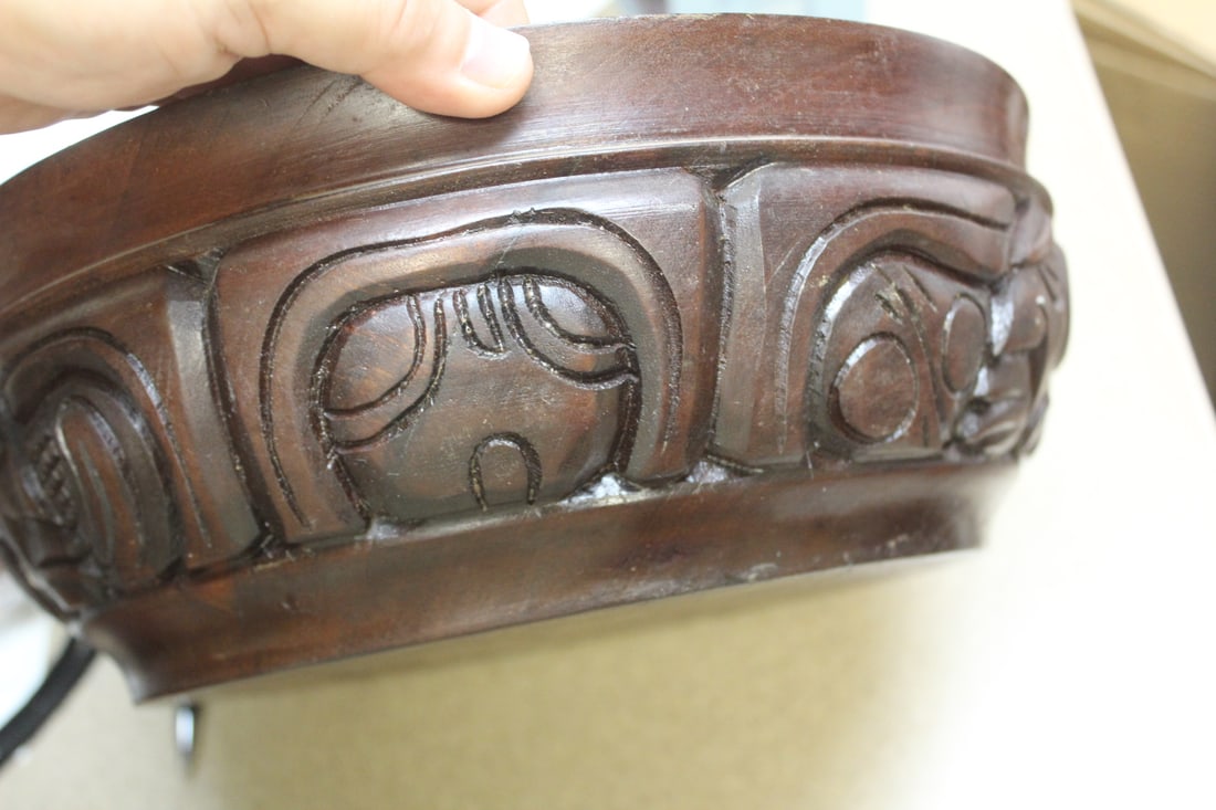 Carved Bowl by Hecho Amano and Ladel - 7