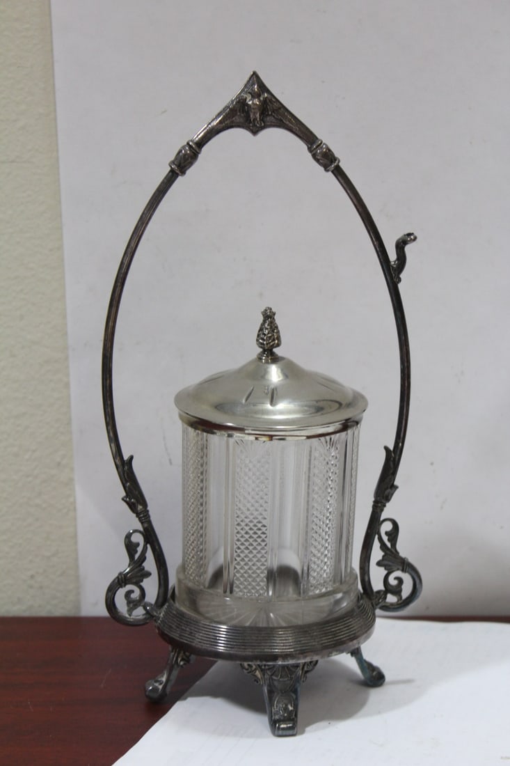 A Silverplated Pickle Castor - 2