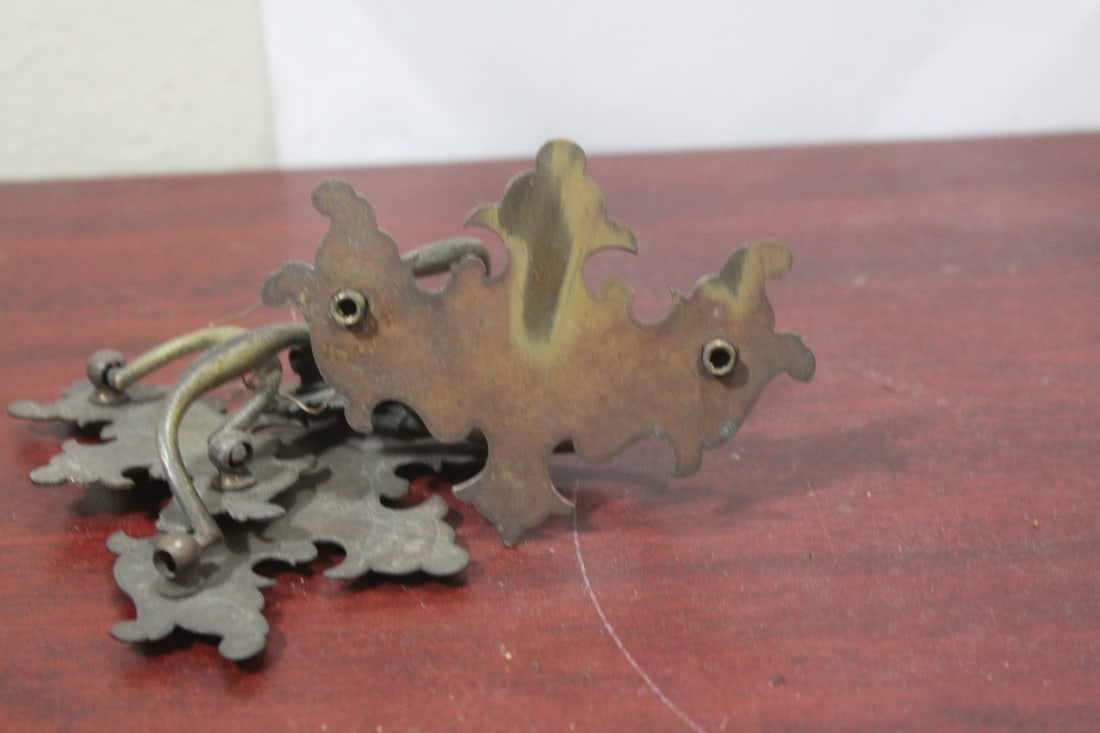 Set of Two Pairs Antique Drawer Pulls - 2