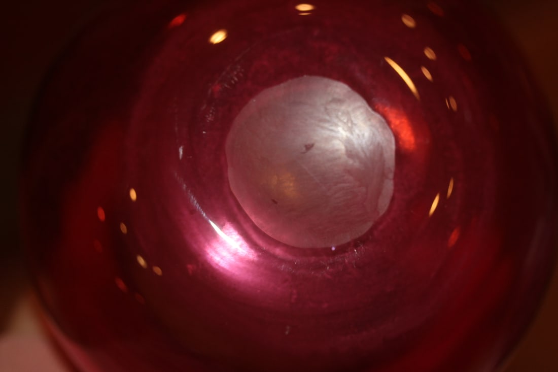 Cranberry Art Glass Vase - 5