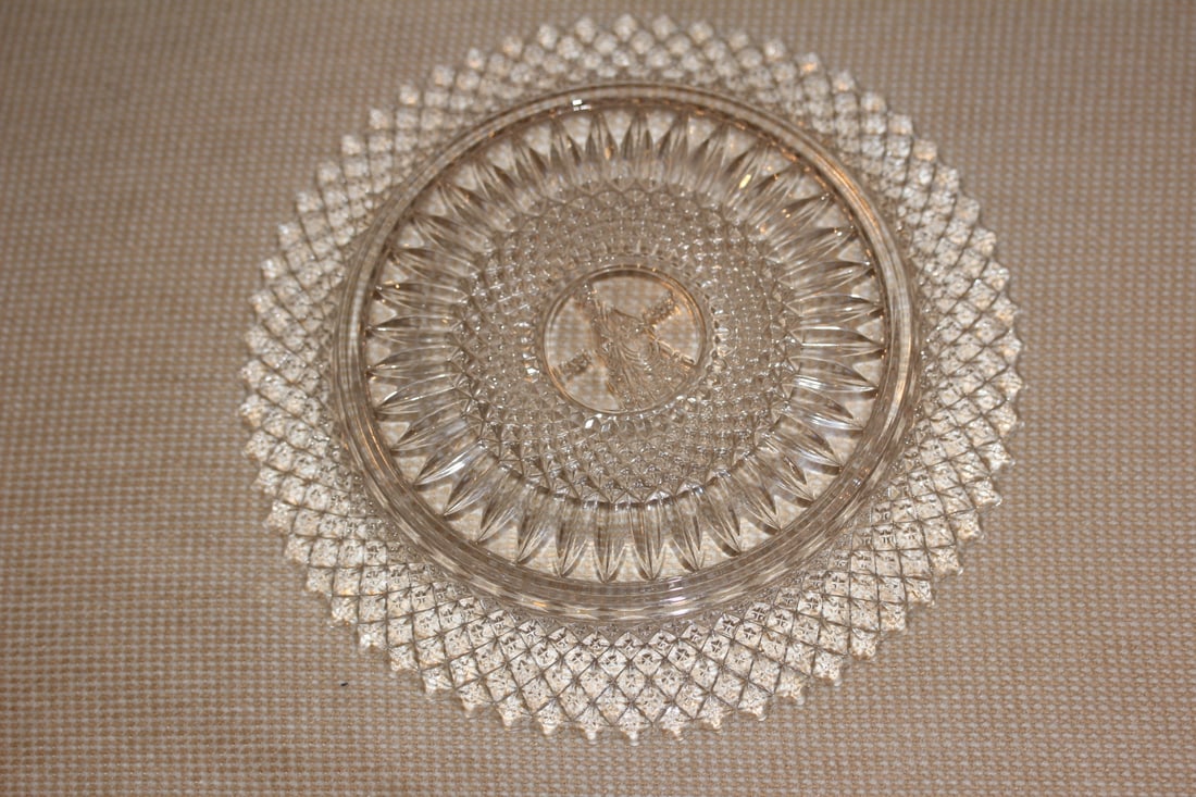 Vintage Sandwich Glass Plate - 2
