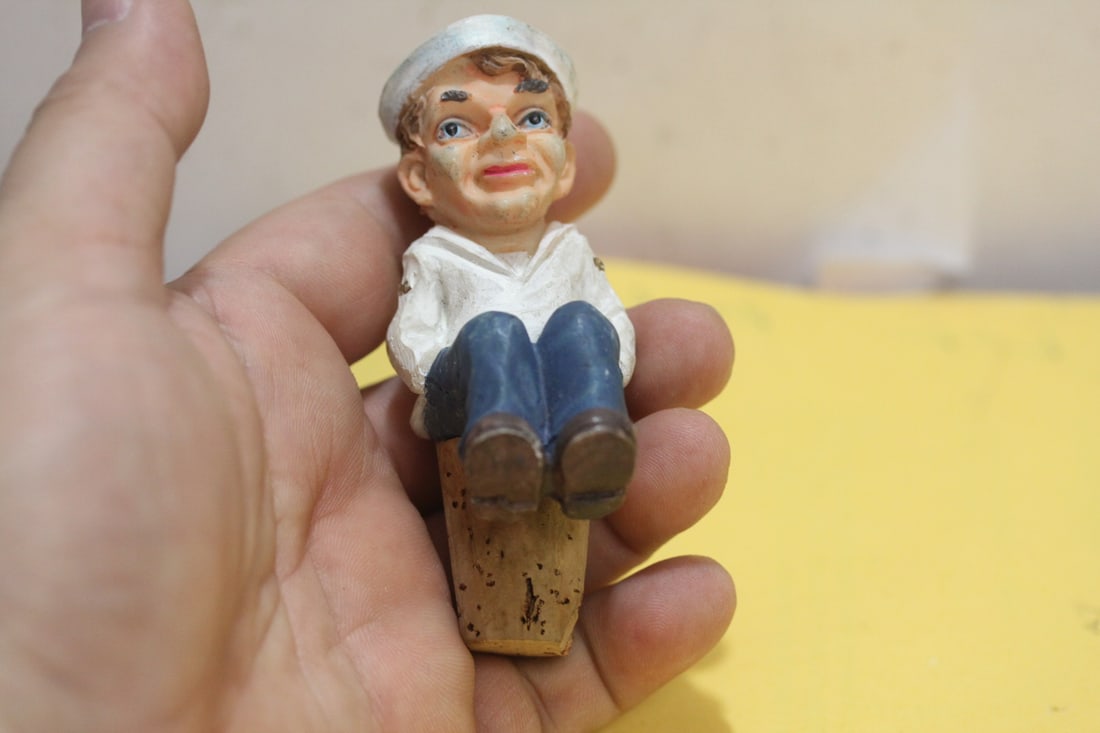 A Wooden Sailor Cork Stopper - 2