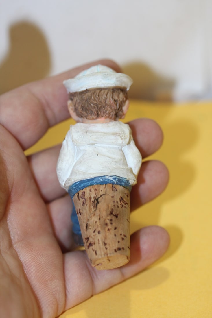 A Wooden Sailor Cork Stopper - 4